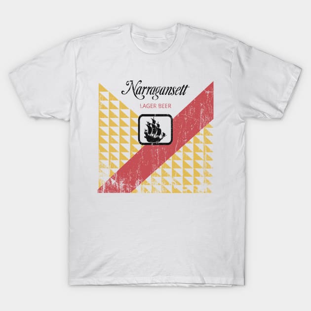 Narragansett label from Jaws, distressed T-Shirt by woodsman